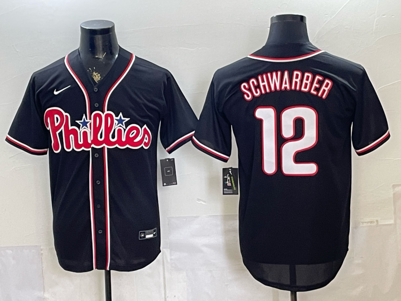 Men 2026 Philadelphia Phillies #12 Schwarber black Game Nike MLB Jersey 0527006->philadelphia phillies->MLB Jersey